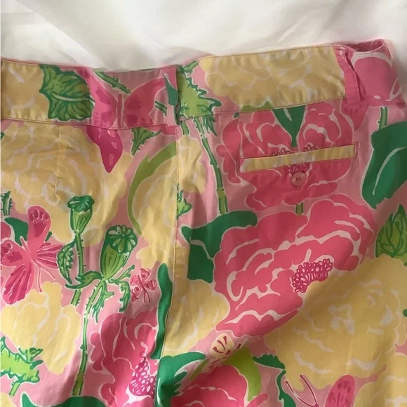 Lilly Pulitzer Pink and Yellow Floral Pants - Picture 4 of 5